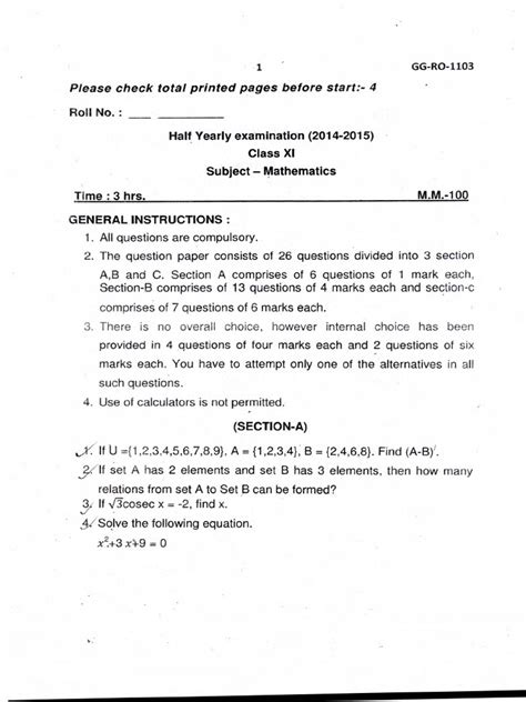 Image result for Math Question Paper