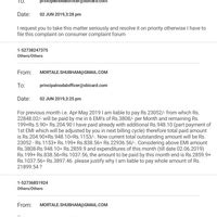 State Bank Of India [SBI] — complaint regarding credit card bill