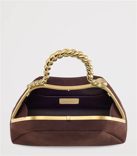 Bvlgari Brown x Geraldine Guyot Small Nubuck Leather Serpentine Top ...