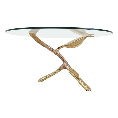 Contemporary Gold Leaf Coffee Table at 1stDibs