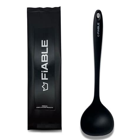 Buy FiABLE Premium Silicone Big Ladle for Cooking | Deep Ladle for ...