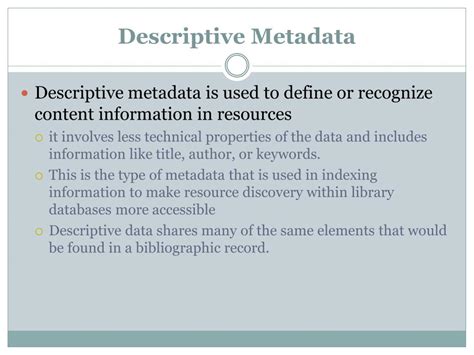 Image result for Example of Descriptive Metadata