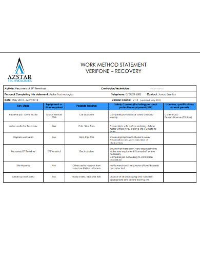 Work Method Statement Examples 的图像结果