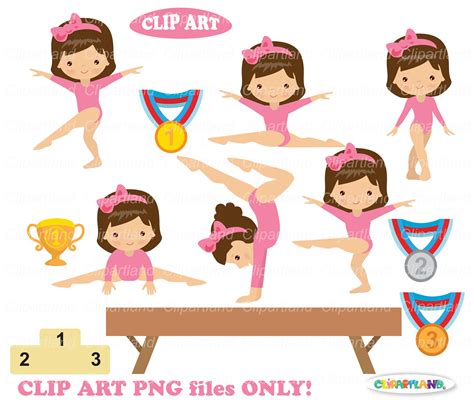 Girls Gymnastics Clip Art