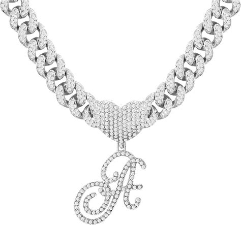 Cursive Silver Initial Pendant Necklaces Alphabet | Ubuy India