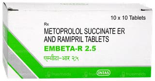Embeta R 2.5 Tablet 10: Uses, Side Effects, Price & Substitutes