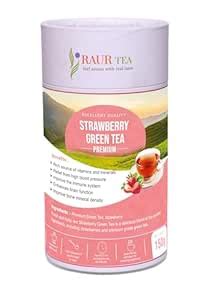 RAUR TEA Strawberry Green Tea, 150g : Amazon.in: Grocery & Gourmet Foods