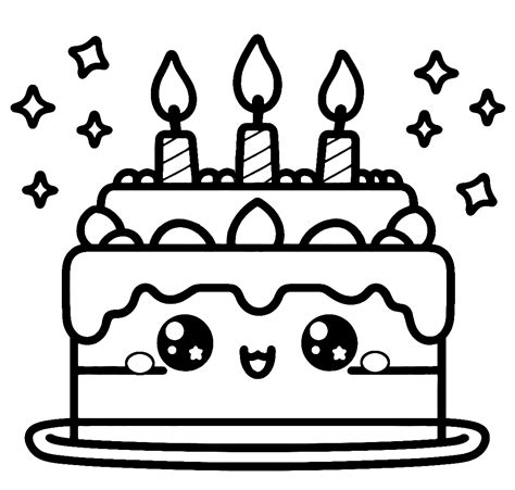 Birthday Cake Coloring Pages [2025]