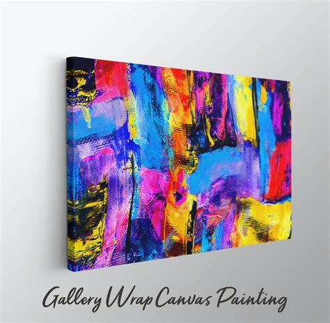 Bold Abstract Color Explosion - Premium Canvas Wall Art | Artistic ...