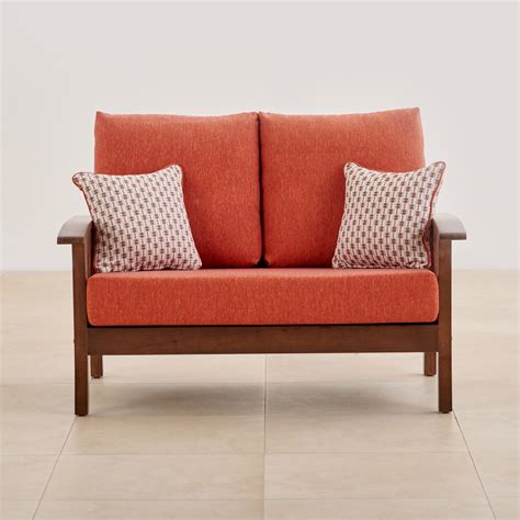 Buy Abby Fabric 3+2 Seater Sofa Set with Cushions - Orange from Home ...