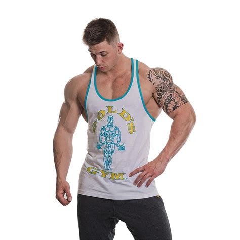 Buy Gold's Gym Men's Muscle Joe Contrast Stringer Vest Stringer Vest ...