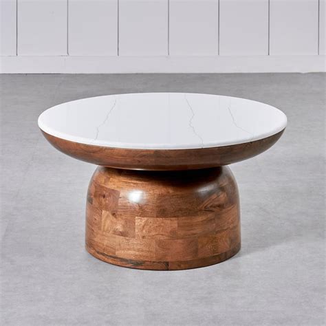 Buy Fern Living Quartz Top Coffee Table - Brown from Home Centre at ...