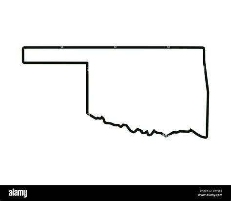 Oklahoma state map. US state map. Oklahoma outline symbol. Vector illustration Stock Vector ...