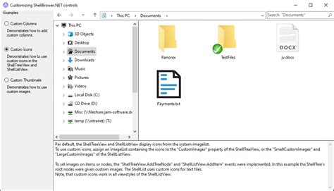 ShellBrowser .NET Sample Projects