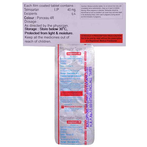 Angiosart 40 Tablet 10's Price, Uses, Side Effects, Composition ...