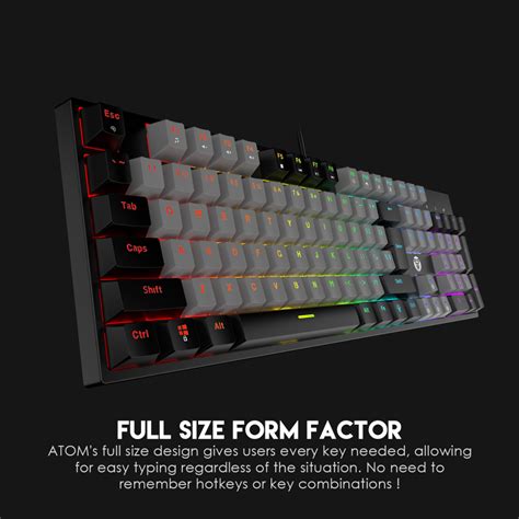 Tastatura Mehanicka Gaming Fantech MK886 RGB Atom siva (Blue switch ...