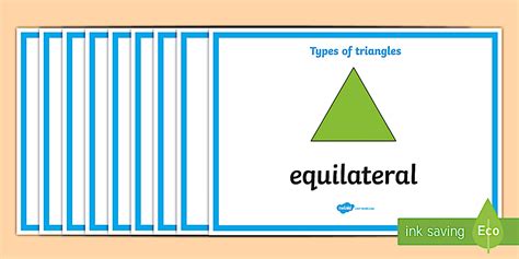 Types Of Triangles Display Posters (teacher made) - Twinkl