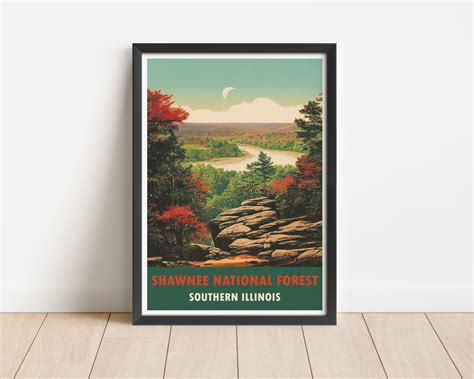 Shawnee National Forest in Southern Illinois Travel Poster - Etsy