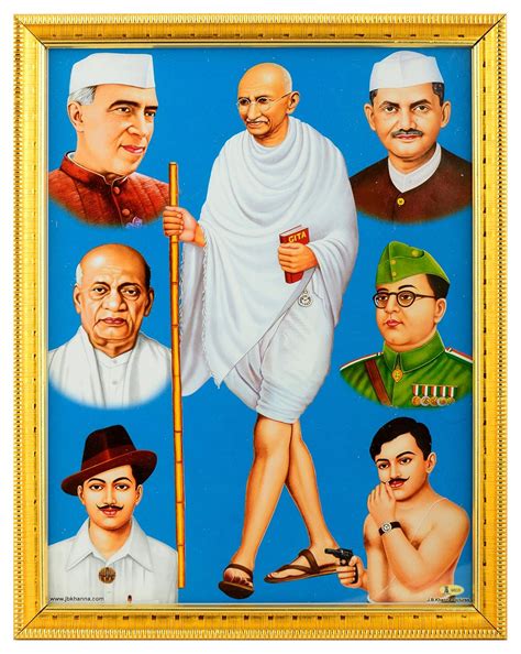 Swastik Bamboo Mahatma Gandhi Photo Frame (24 cm x 1.5 cm x 30 cm ...