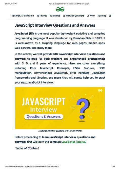 40+ Java Script Interview Questions and Answers (2024) - JavaScript ...