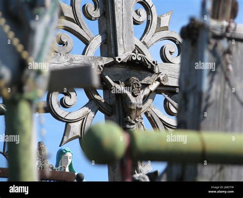 religion cross crucifix jesus religion cross burial lithuania crucifix jesus Stock Photo - Alamy - religion in lithuania