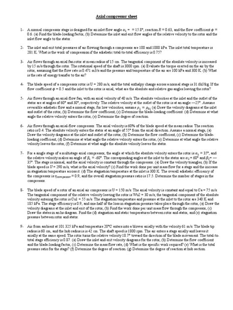 Image result for Axial Compressor Design Spreadsheet