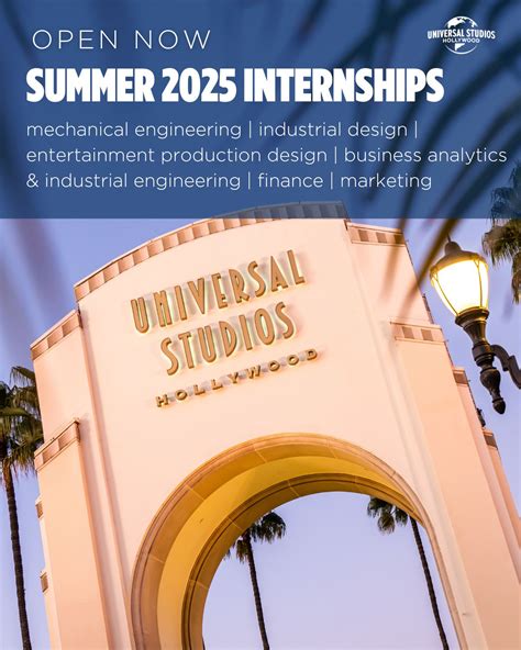 Calling all aspiring interns! Universal Studios Hollywood is thrilled to announce that our ...
