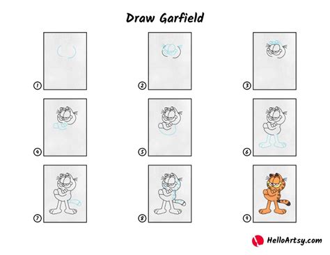 Draw Garfield - HelloArtsy