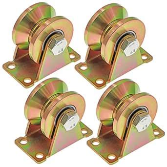 Skelang 2" Groove Wheel Heavy Duty Rigid Caster with Bracket for ...