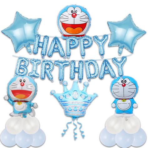 跨境哆啦A梦机器猫叮当猫气球套装儿童生日装饰场景布置气球批发-阿里巴巴
