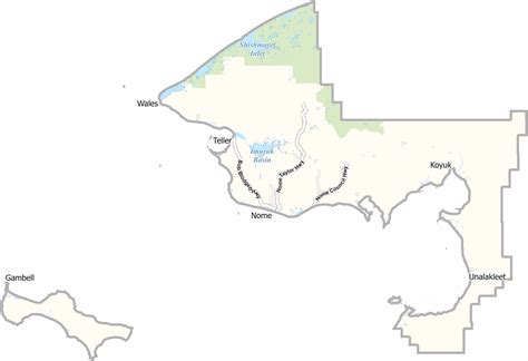 Nome Census Area Map, Alaska - US County Maps