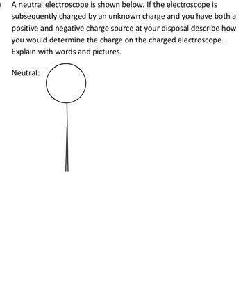 Image result for Neutral Electroscope