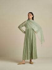 Lily Pods Scarf: Luxurious Zari Embroidered Scarf