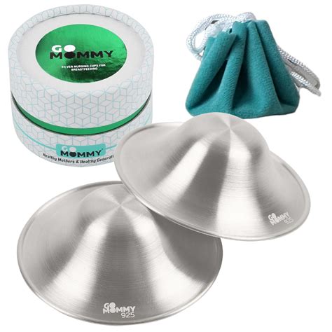 The Original Silver Nursing Cups, Nipple Shields for Nursing Newborn, Nipple Protector for ...