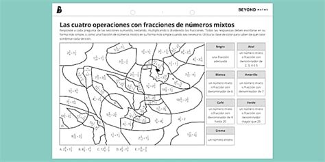 Guía operaciones matemáticas con fracciones Twinkl Colombia
