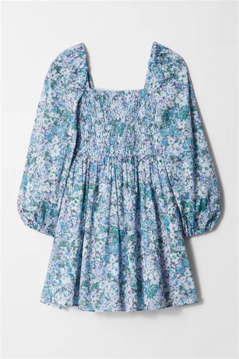 Mini abito baby-doll - Motivo floreale blu - DONNA | H&M IT