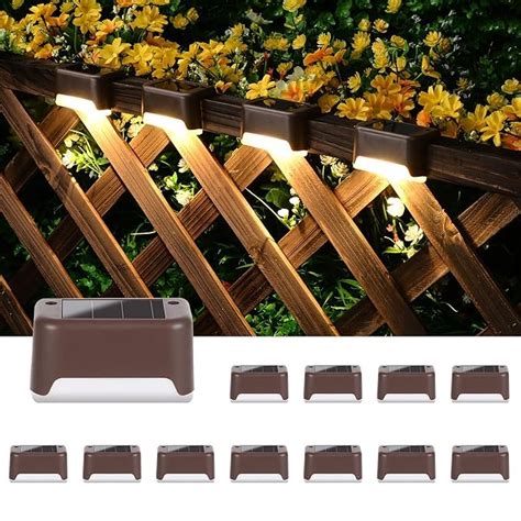 TECH LOGO ELECTRONICS Solar Deck Lights Fence Post Solar Lights for ...