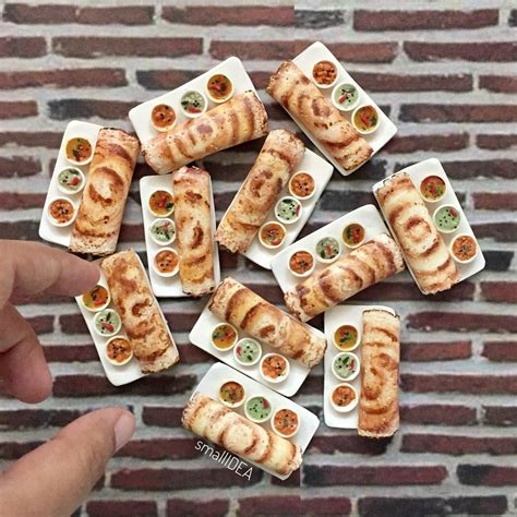 Paper Dosa South Indian Miniature Food Magnet – small IDEA