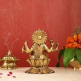 Buy Antique Finish Brass Varahi Amman Idol | Height 9 inch - Budhshiv.com