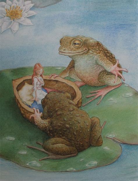 Thumbelina and Toads from "The Book of Little Folk" by Lauren Mills ...