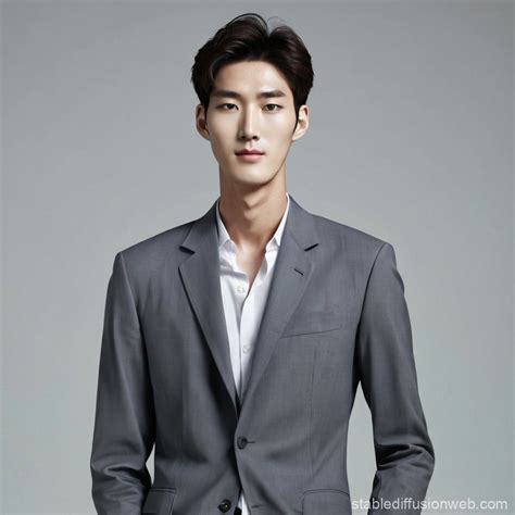 Attractive Korean Male Figure | Stable Diffusion Online