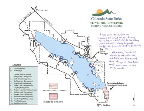 Map Of Eleven Mile Reservoir