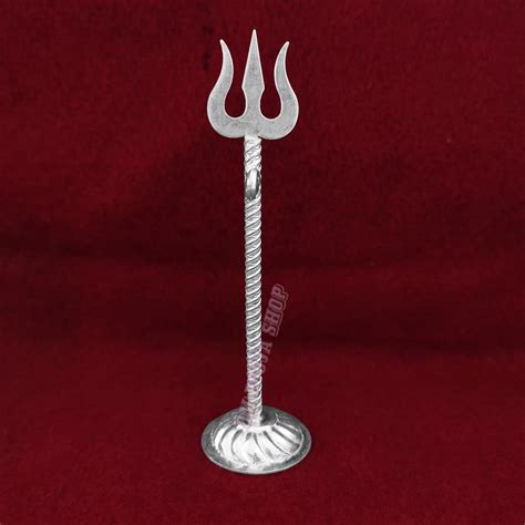 Buy Silver Standing Trident Trishul -3.5 inches now