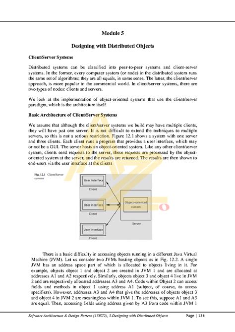 SADP 21CS741-M5 - Lecture Notes on Client/Server Software Architecture ...