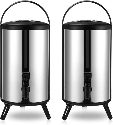Amazon.com | Tioncy 2 Pcs Stainless Steel Insulated Beverage Dispenser ...
