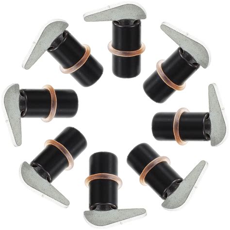 WHAMVOX 10 Pcs Shelf Rack Cabinet Display Shelves Perspex Stands Black ...