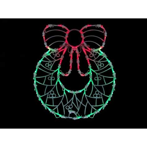 Buy 16 in. LED Lighted Wreath Christmas Window Silhouette Decoration ...