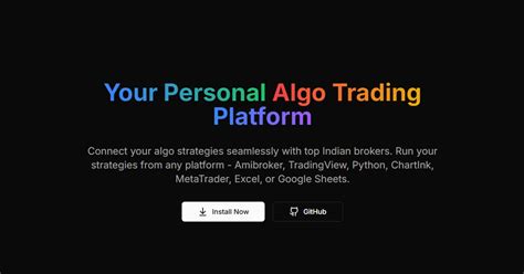 OpenAlgo - Your Personal Algo Trading Platform