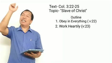 Col 3:22-25 - YouTube