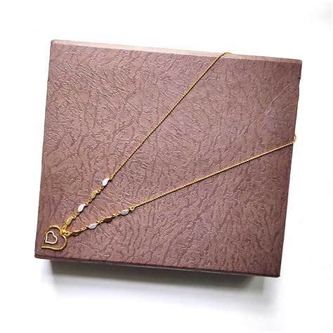 Lite Weight leaf Step Modern Chain Simple Double Love Pendant Necklace ...